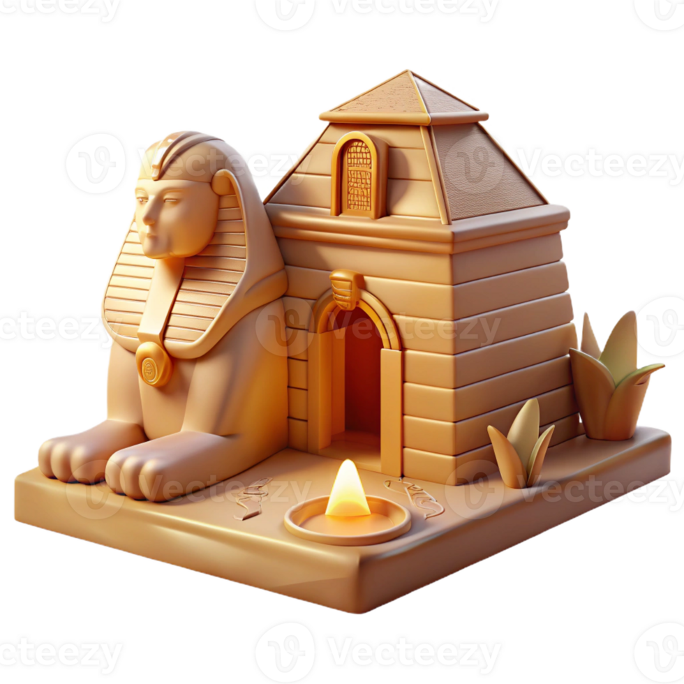 wonderful classic A Solitary Sphinx Guarding an Ancient genuine png