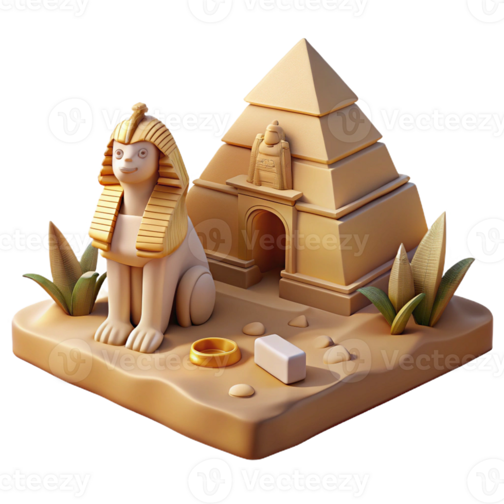 magnificent classic A Solitary Sphinx Guarding an Ancient high resolution png