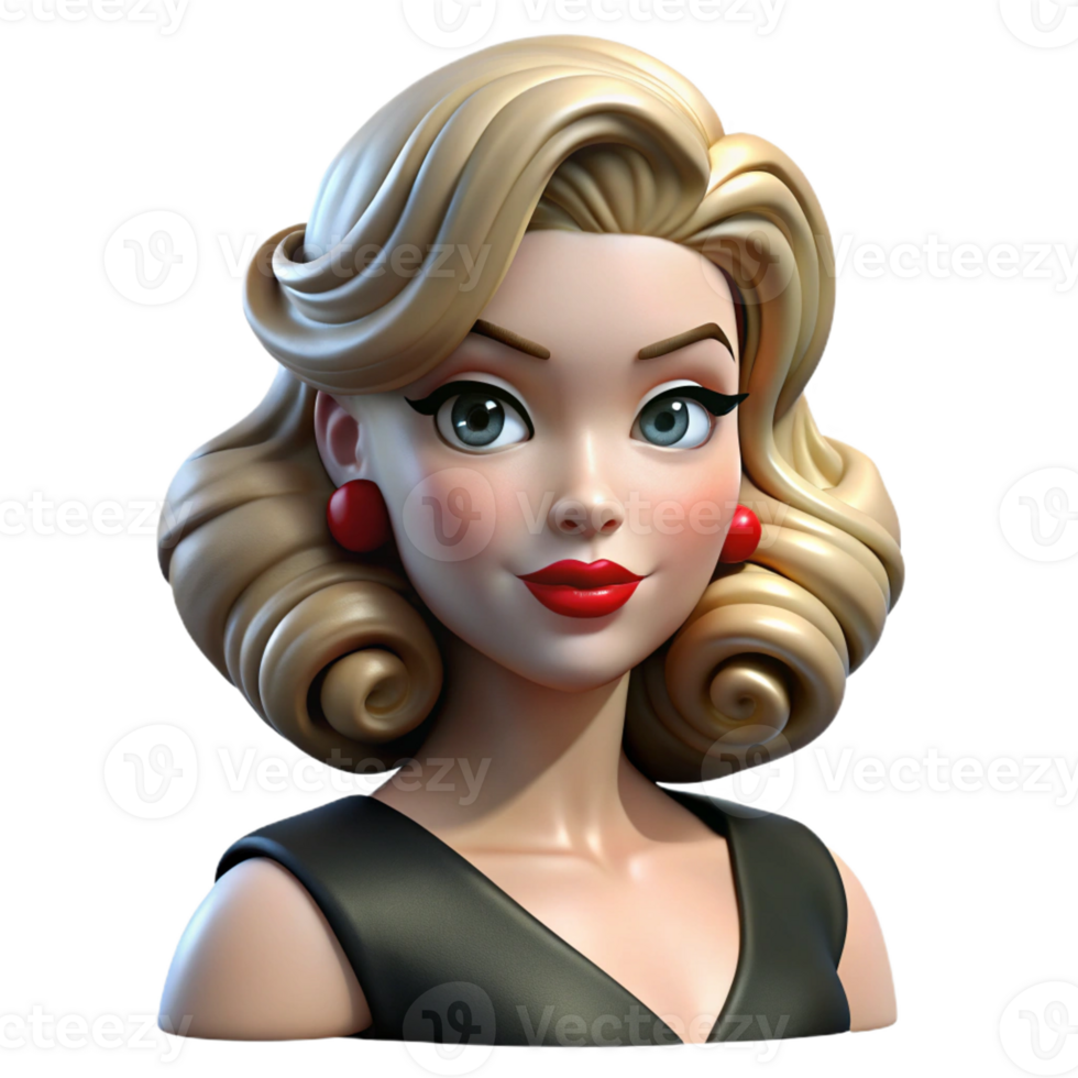 dramatic minimalist A Glamorous Hollywood Starlet with 4K png