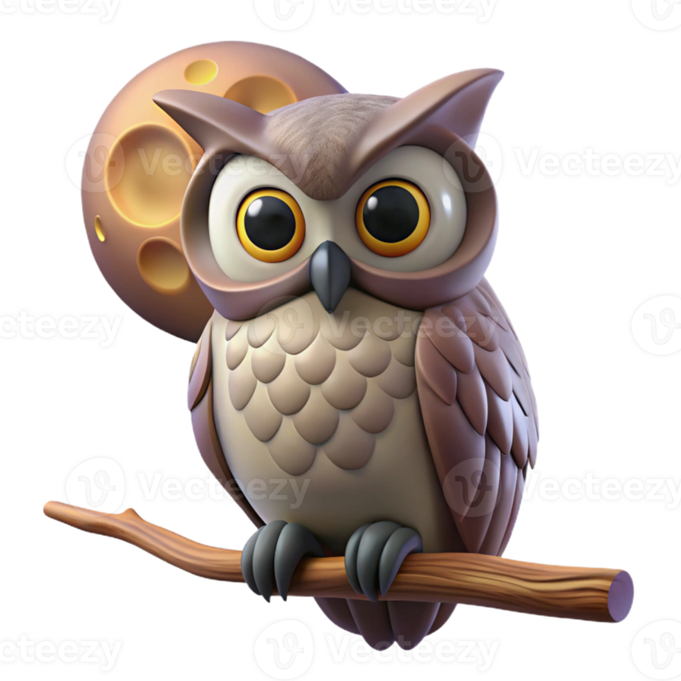 wonderful rustic A Wise Owl with Large Intelligent high quality png
