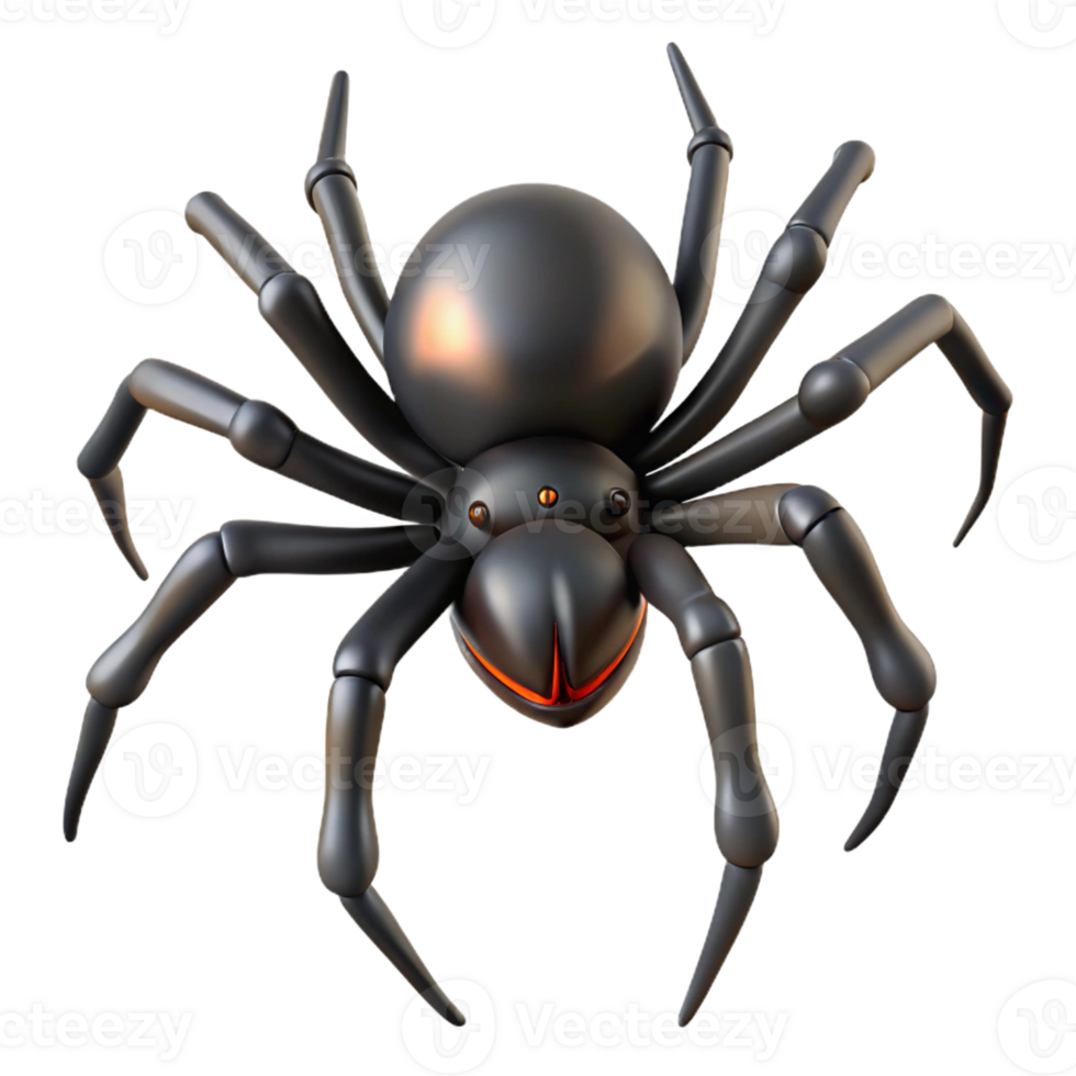 beautiful minimalist A Creepy Spider Spinning a Web Dimly authentic png