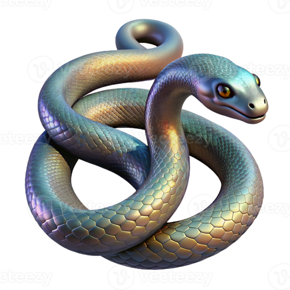 dramatic creative A Slithering Snake with Iridescent high resolution png