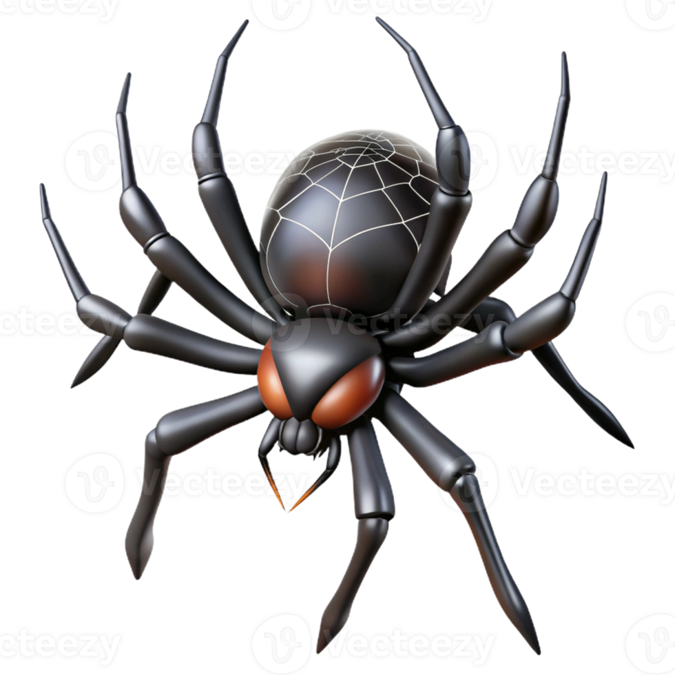 extraordinary modern A Creepy Spider Spinning a Web Dimly high quality png