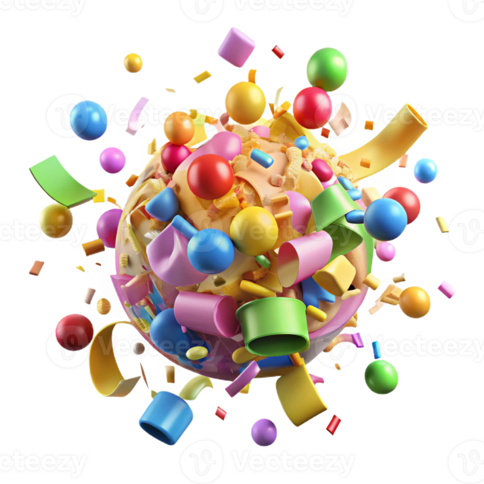 magnificent rustic A Chaotic Explosion of Colorful 4K png