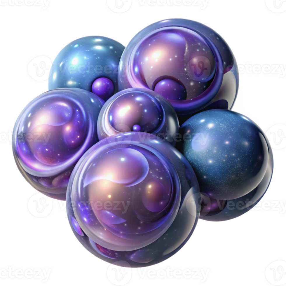 dramatic creative Interlocking Translucent Orbs of high resolution png