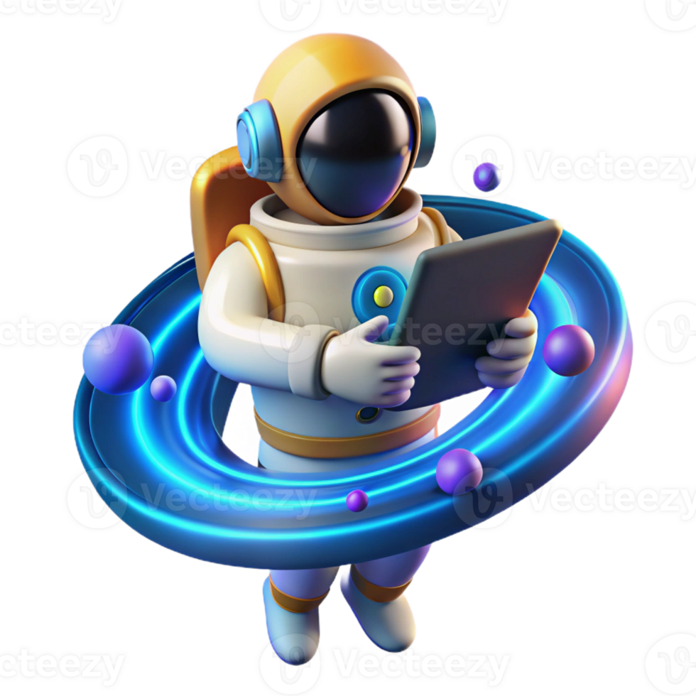 wonderful modern A Lone Astronaut Holding a Glowing professional png