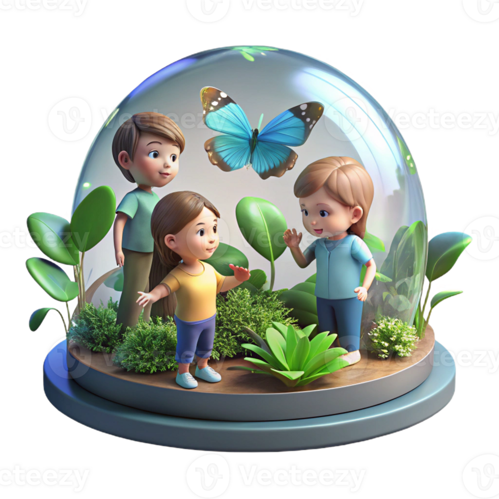 elegant classic A Group of Children Playing with professional png