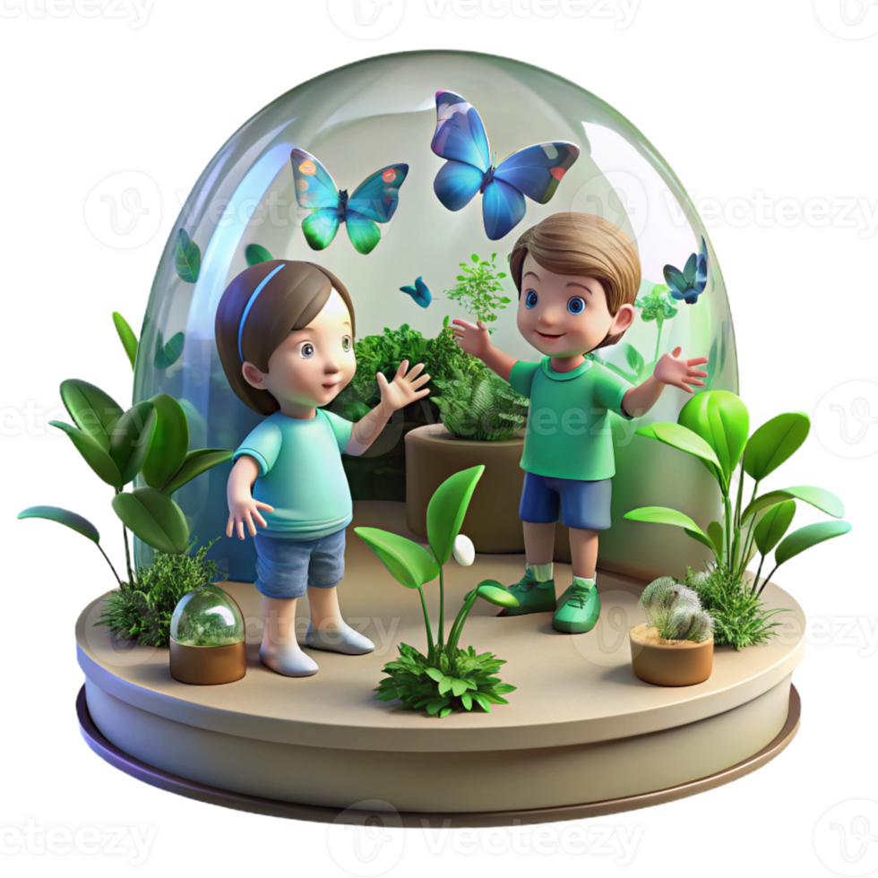 beautiful vintage A Group of Children Playing with 4K png