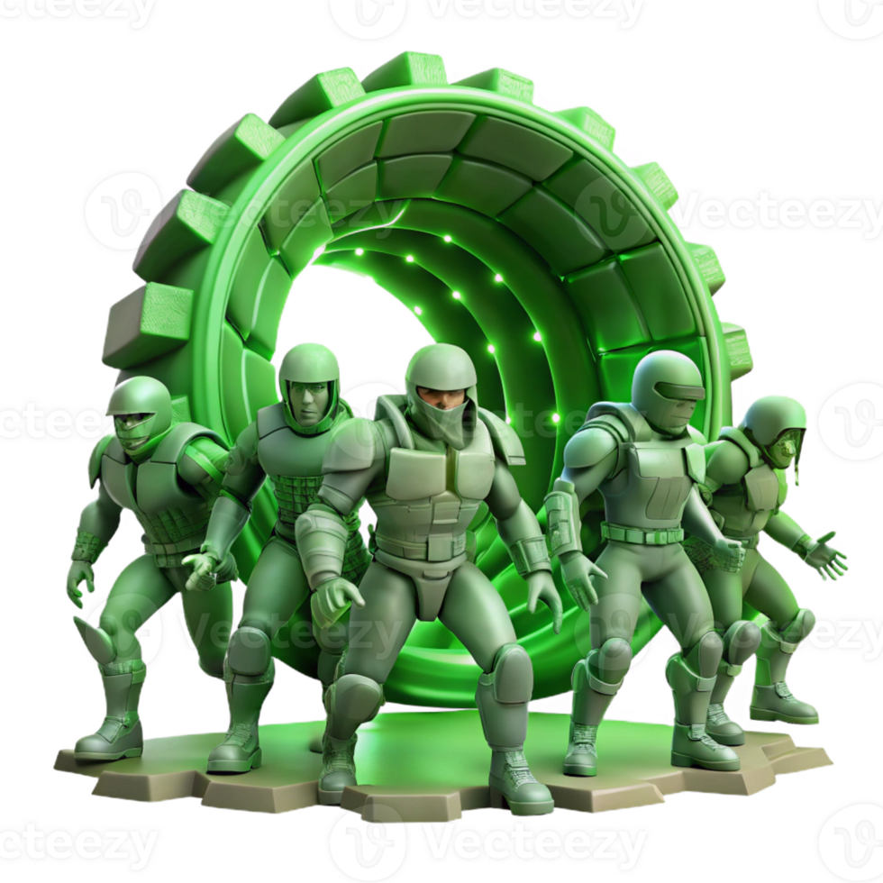 impressive minimalist A Group of Bioengineered Soldiers Clad original png