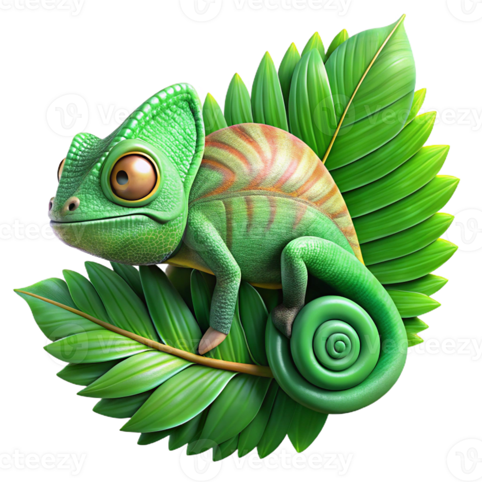 impressive minimalist A Chameleon Camouflaged Against a authentic png