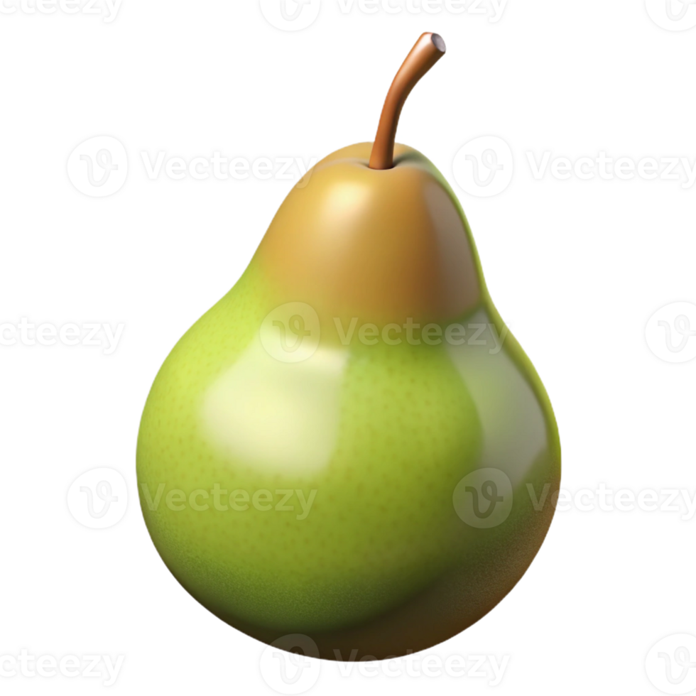 elegant vintage A Single Ripe Pear Meticulously Rendered high resolution png