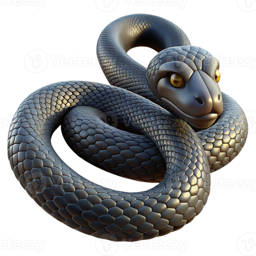 vibrant minimalist A Slithering Snake with Intricate detailed png