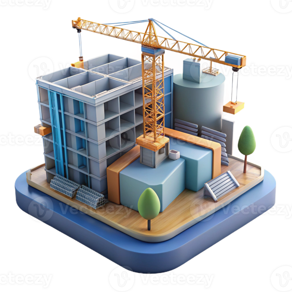 wonderful minimalist A Construction Site with Cranes and exclusive png