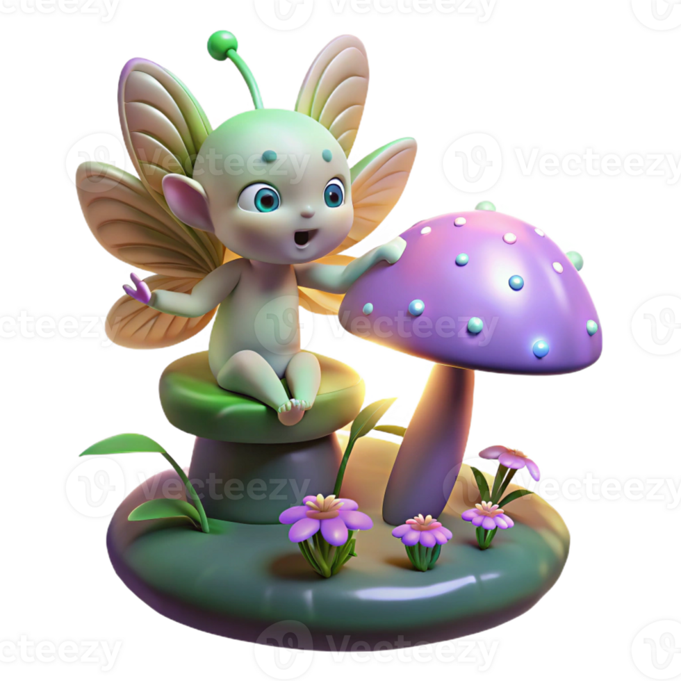 vibrant abstract A Mischievous Forest Sprite with high resolution png