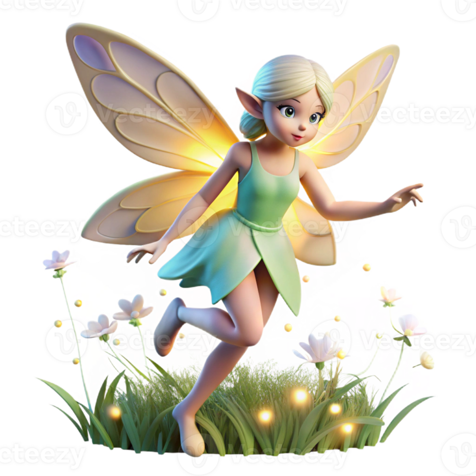 dramatic vintage A Graceful Fairy with Delicate Iridescent 4K png
