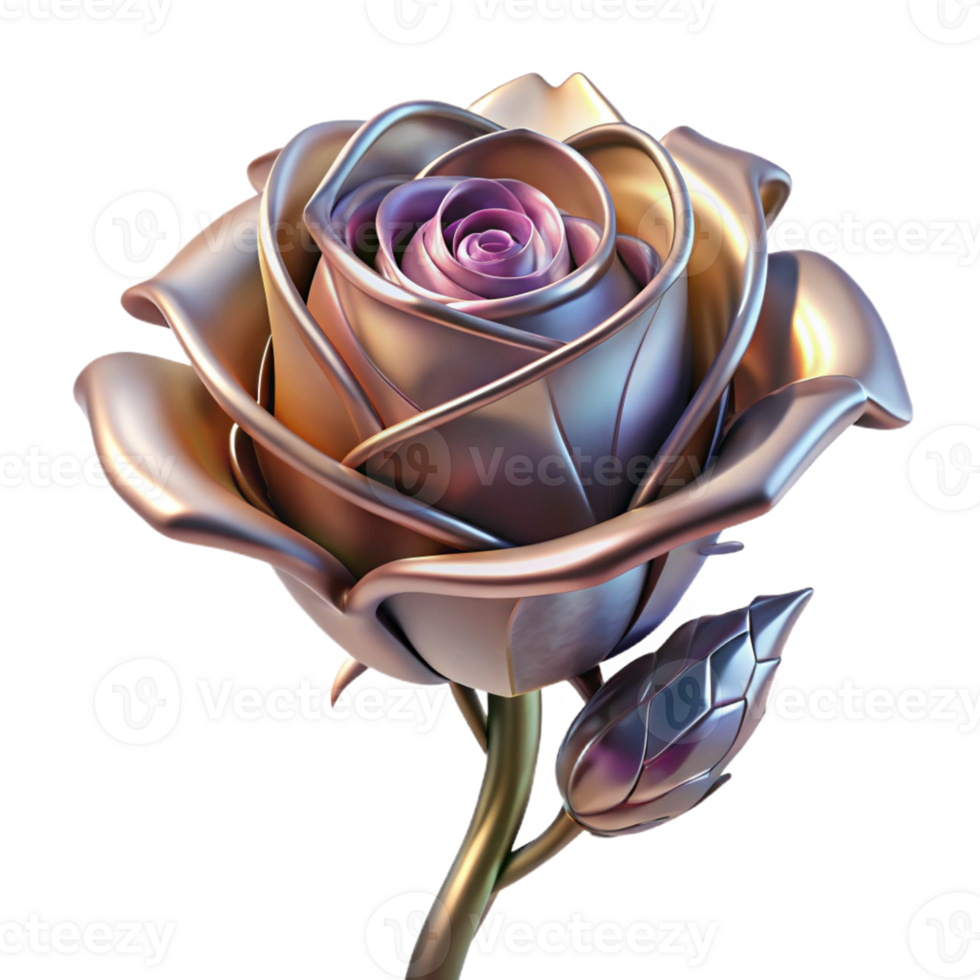 beautiful contemporary Biomechanical Rose with Metallic Thorns and high quality png