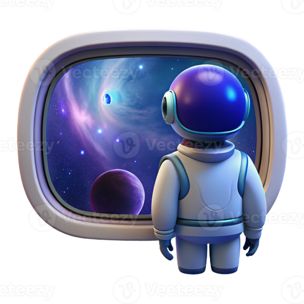 extraordinary traditional A Lone Astronaut Gazing out at a high quality png