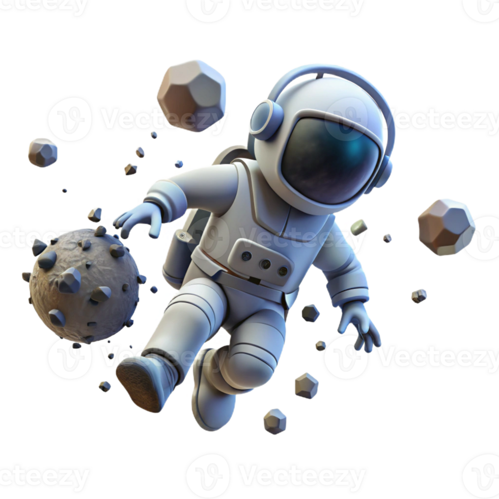 dramatic rustic A Lone Astronaut Floating in Zero Gravity original png
