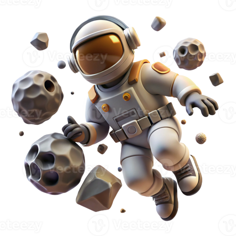 stunning rustic A Lone Astronaut Floating in Zero Gravity professional png