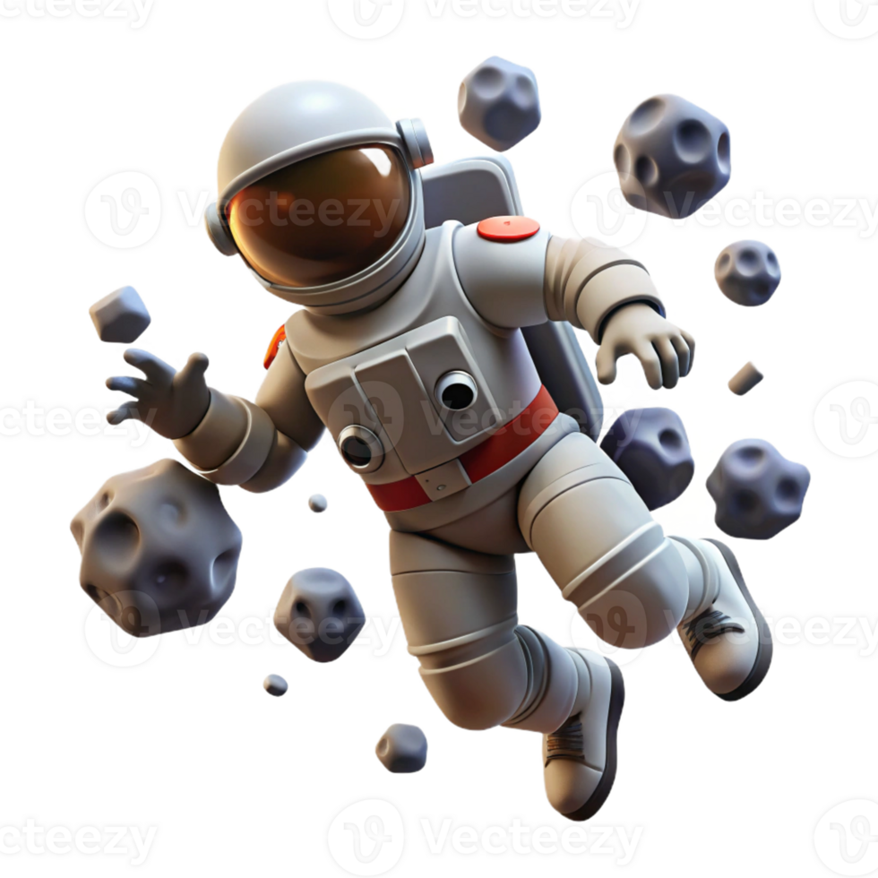 vibrant creative A Lone Astronaut Floating in Zero Gravity 4K png