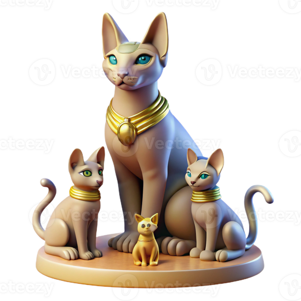 dramatic traditional A Graceful Bastet with the Head of a Cat genuine png