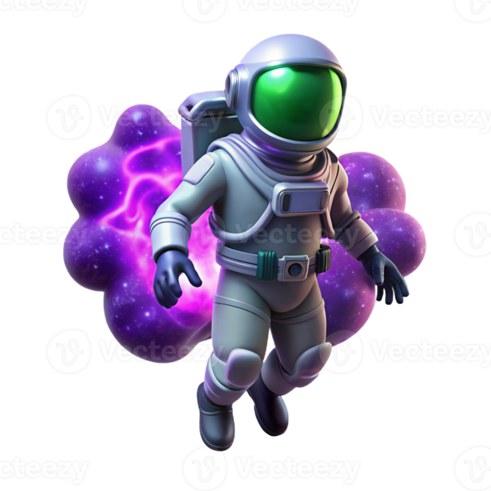 beautiful modern A Lone Astronaut Clad in a Bioluminescent professional png