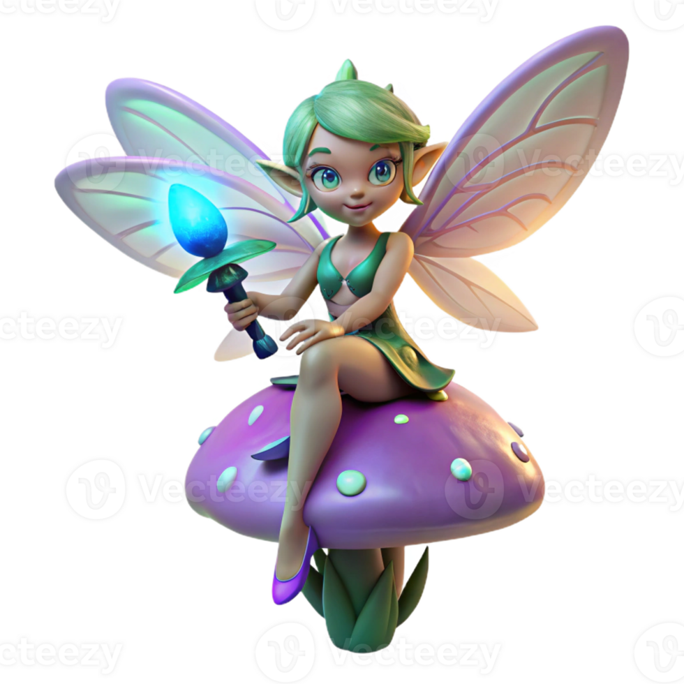 stunning abstract A Whimsical Mischievous Pixie with detailed png