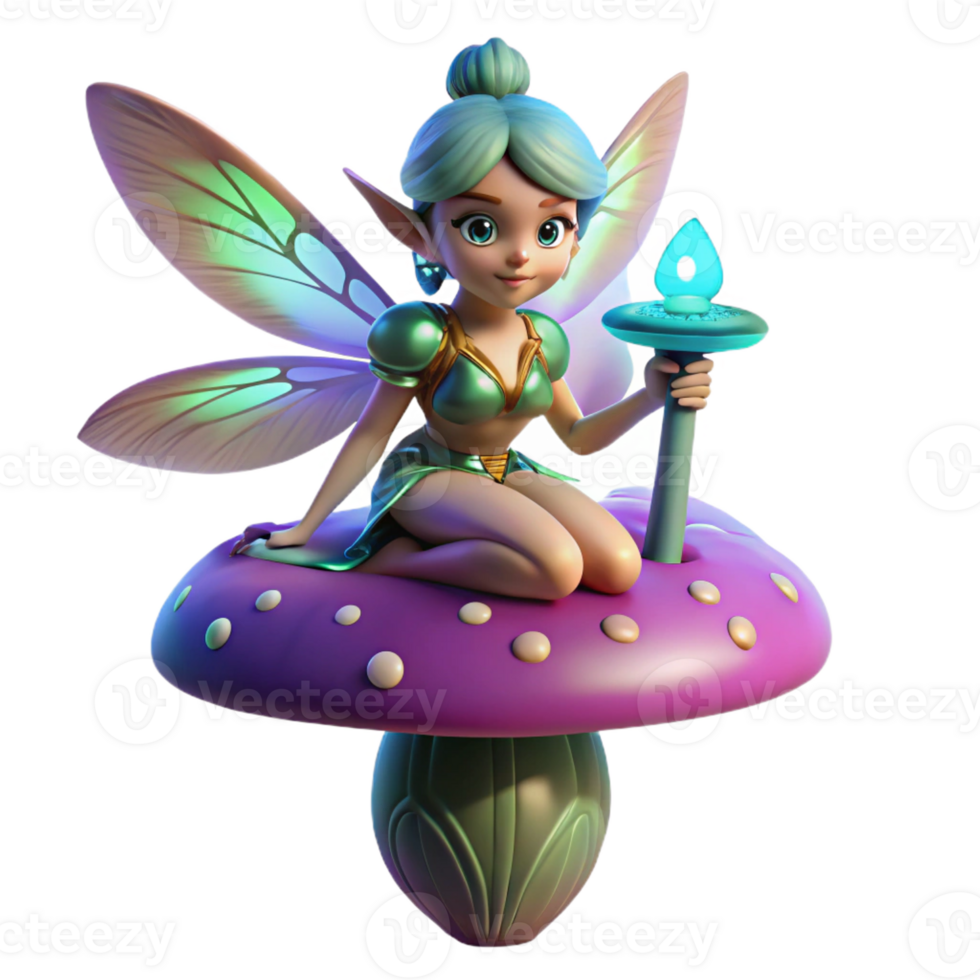 serene abstract A Whimsical Mischievous Pixie with 4K png