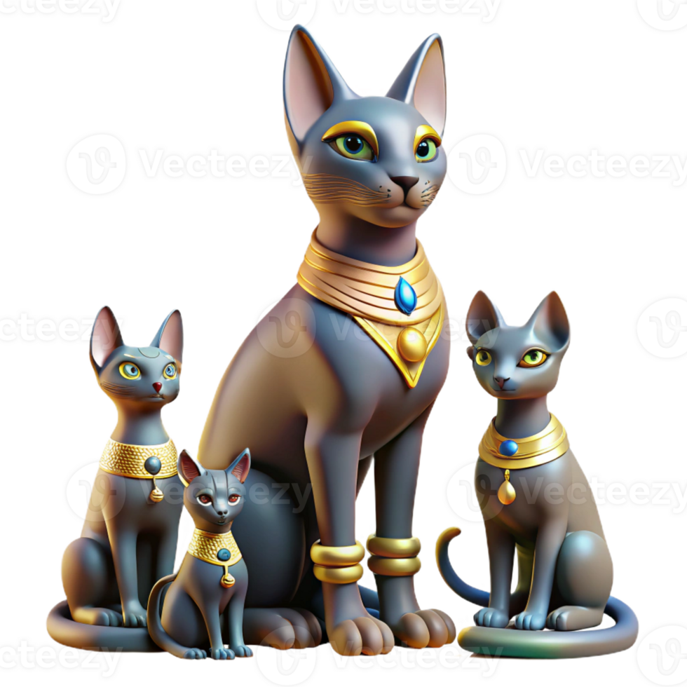 magnificent traditional A Graceful Bastet with the Head of a Cat premium png