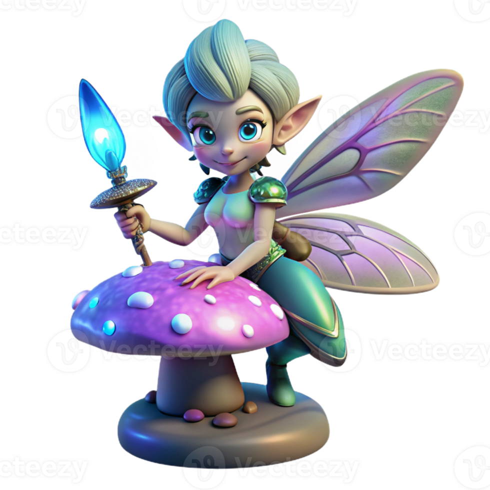 magnificent vintage A Whimsical Mischievous Pixie with original png