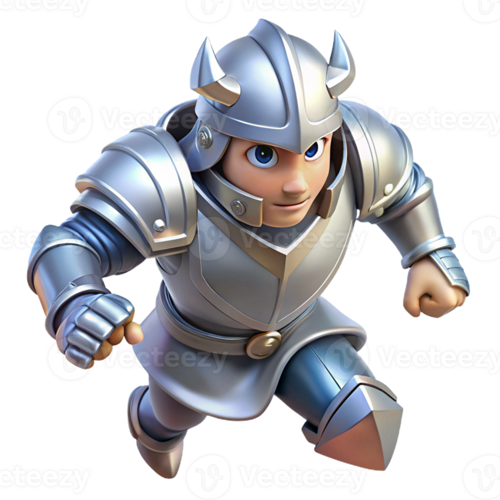 impressive rustic A Brave Knight with Shining Silver Armor authentic png