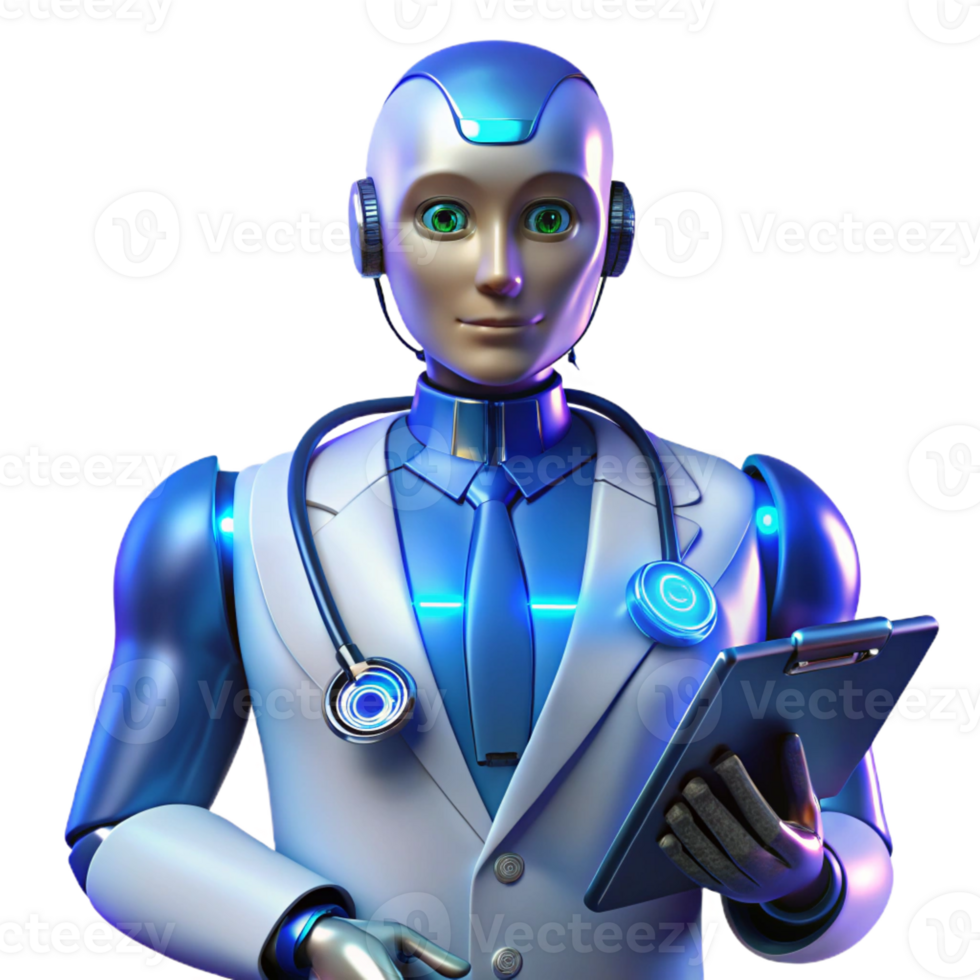 stunning rustic A Sleek Humanoid Robot Doctor with high resolution png