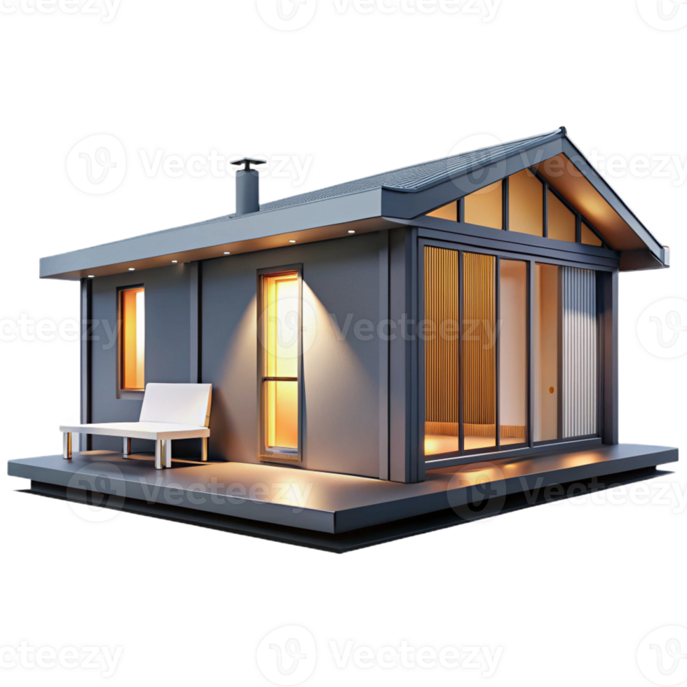 impressive contemporary Prefabricated Modular Home Sleek high resolution png