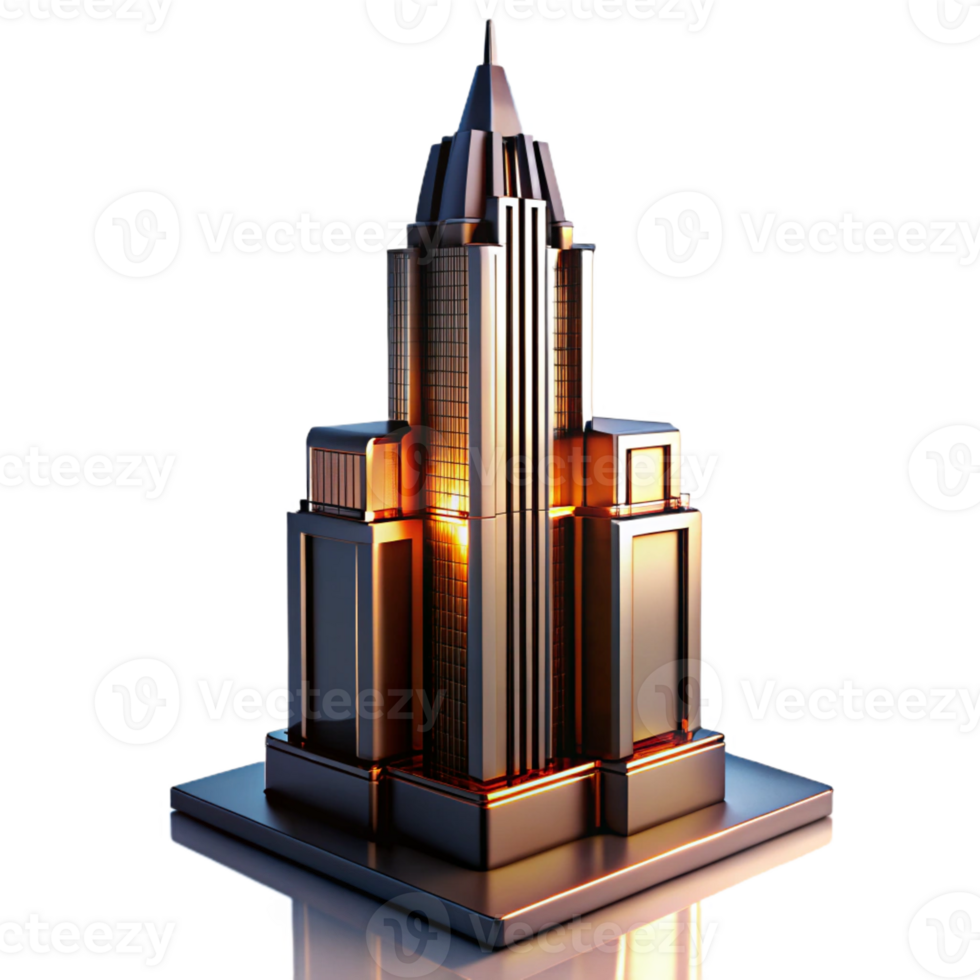 extraordinary traditional A Towering Art Deco Skyscraper Sleek authentic png