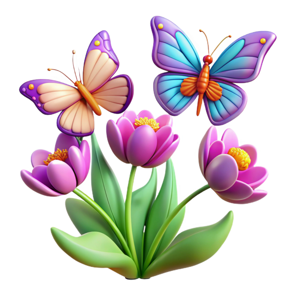 vibrant artistic A Group of Butterflies Fluttering Around high quality png