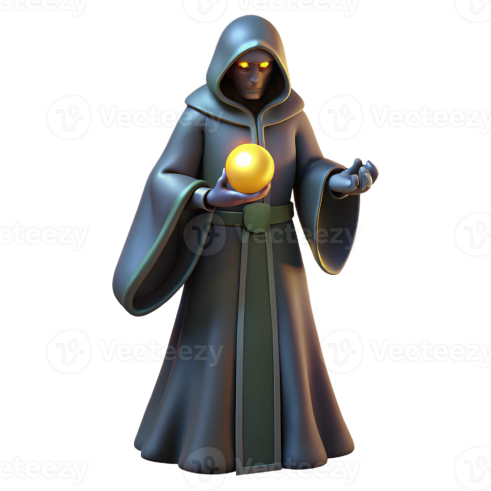 elegant contemporary A Mysterious Cloaked Figure Standing in a 4K png