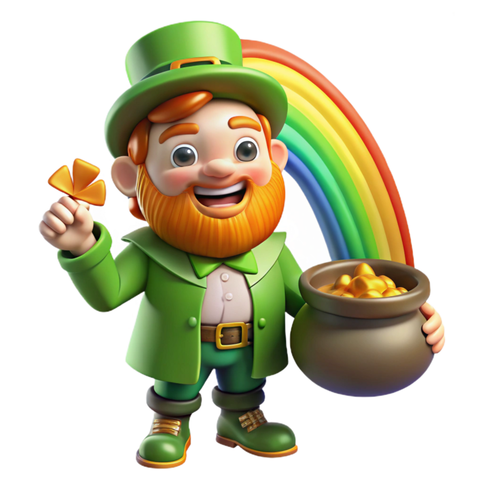 wonderful rustic A Mischievous Leprechaun with a Ginger authentic png