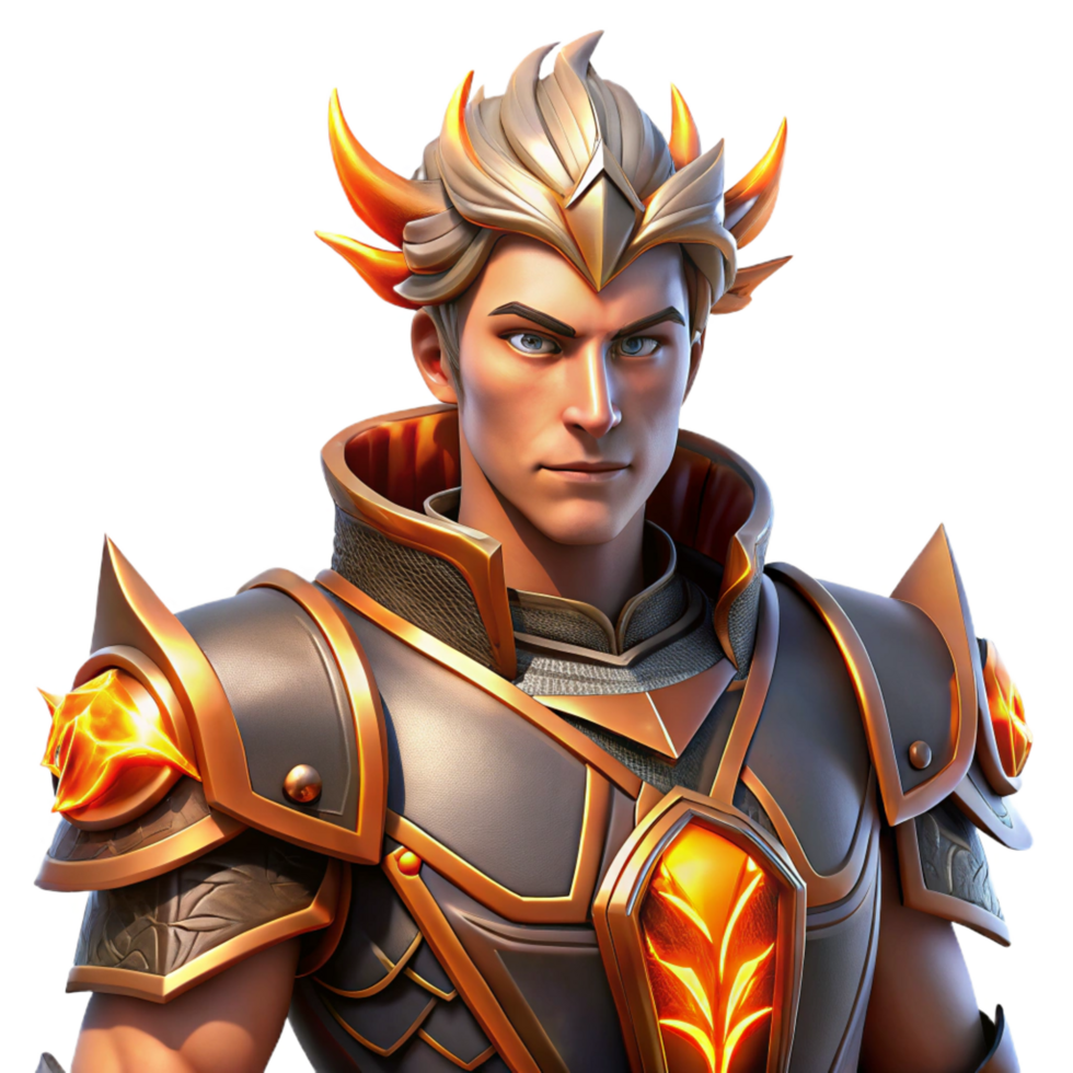 wonderful rustic Portrait of a Fantasy Warrior with Ornate exclusive png