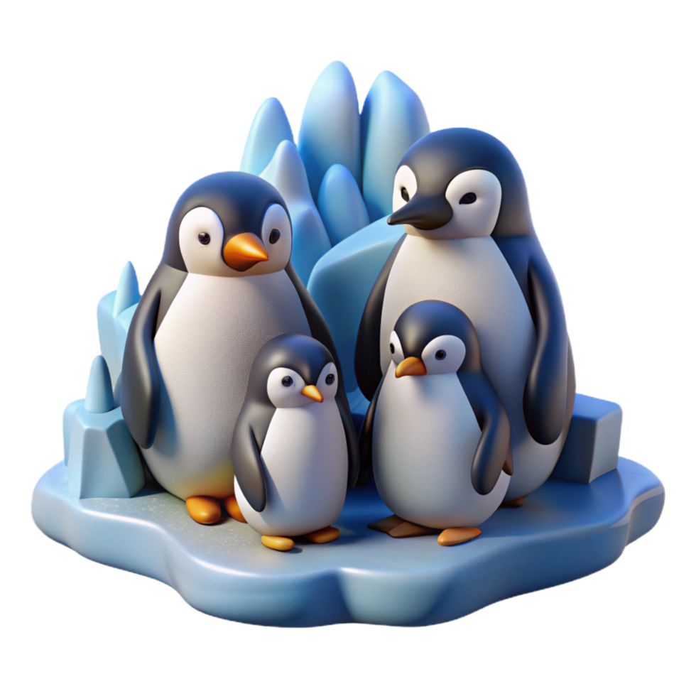 extraordinary modern A Group of Penguins Huddled Together on 4K png