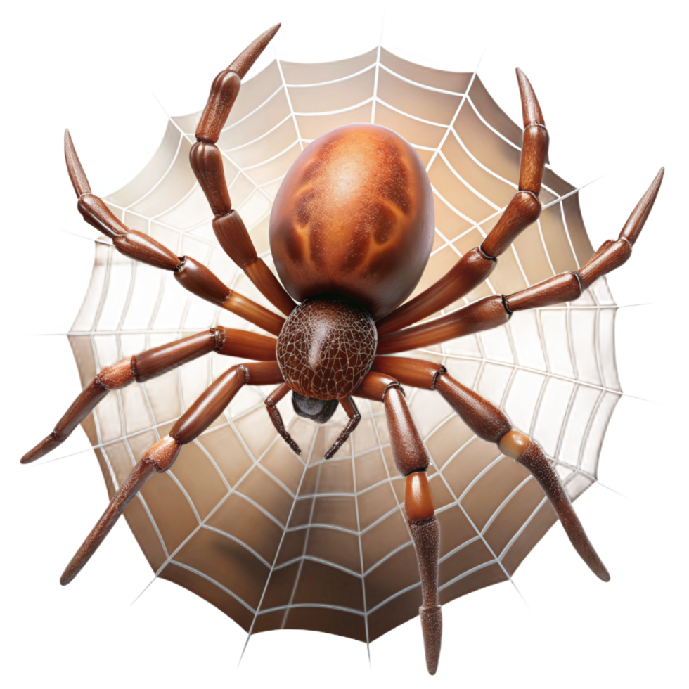serene creative A spider spinning its web in the morning dew, intricate web design, macro photography genuine png