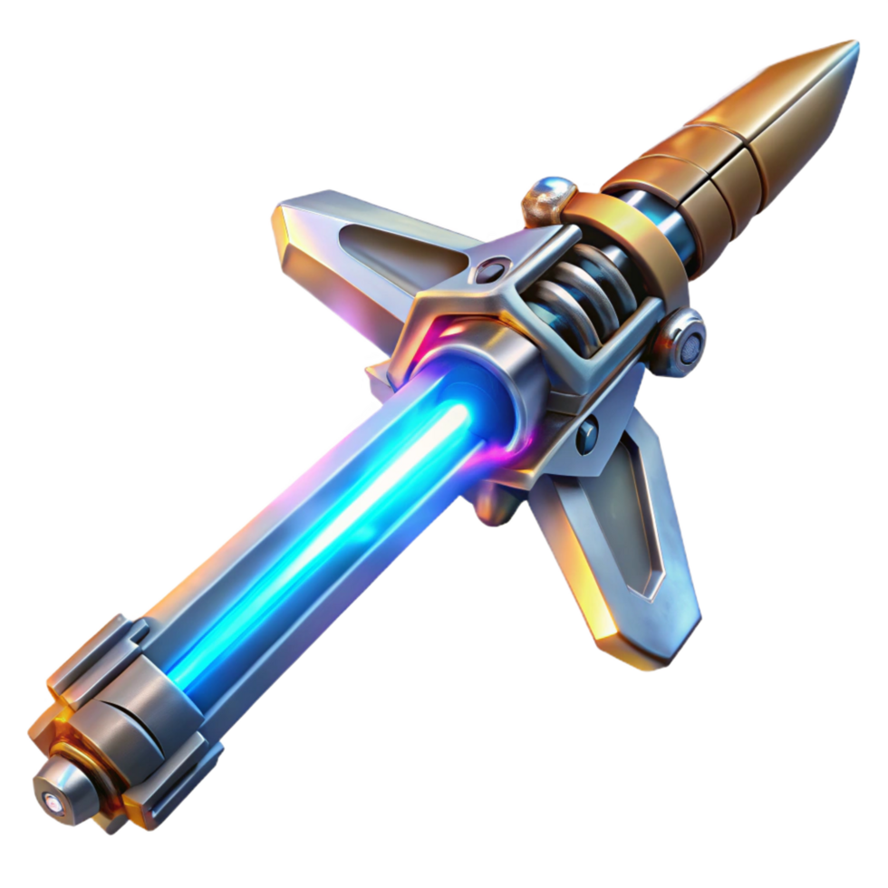elegant abstract A Futuristic Weapon Resembling a Cross premium png