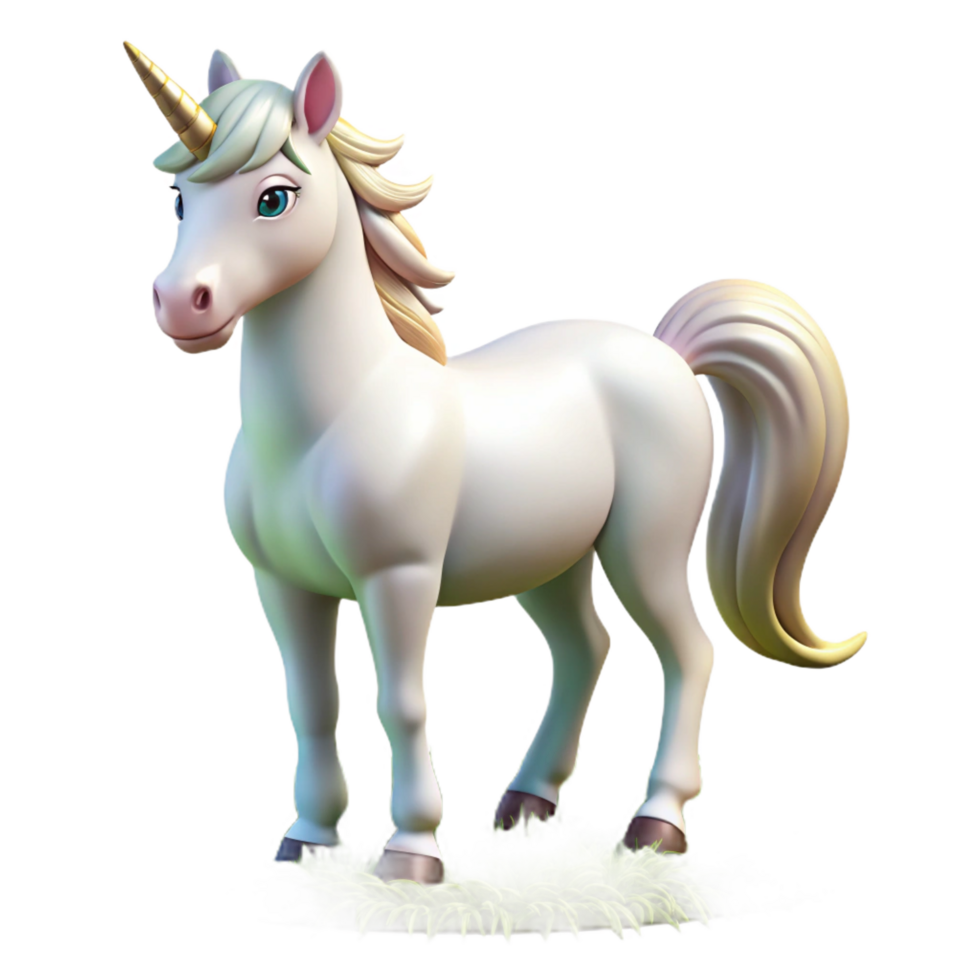 elegant vintage A Serene Unicorn with a Pearly White Coat professional png