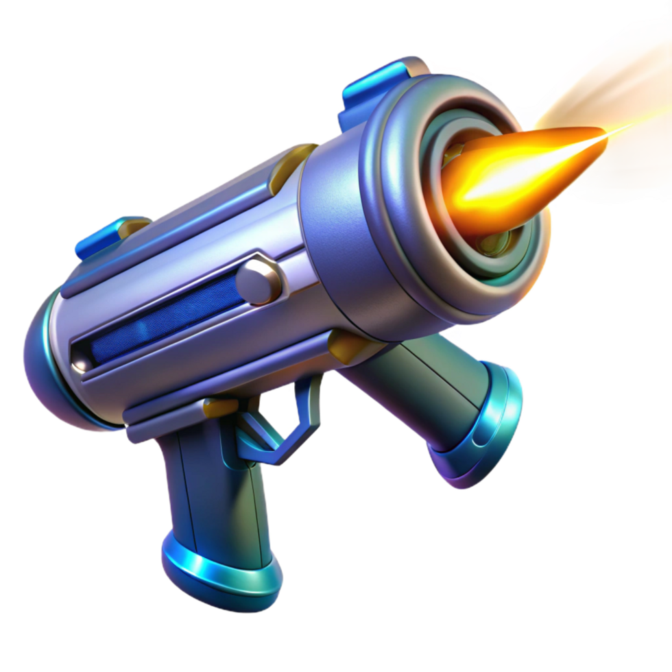 vibrant classic A Futuristic Weapon Firing a Beam of 4K png