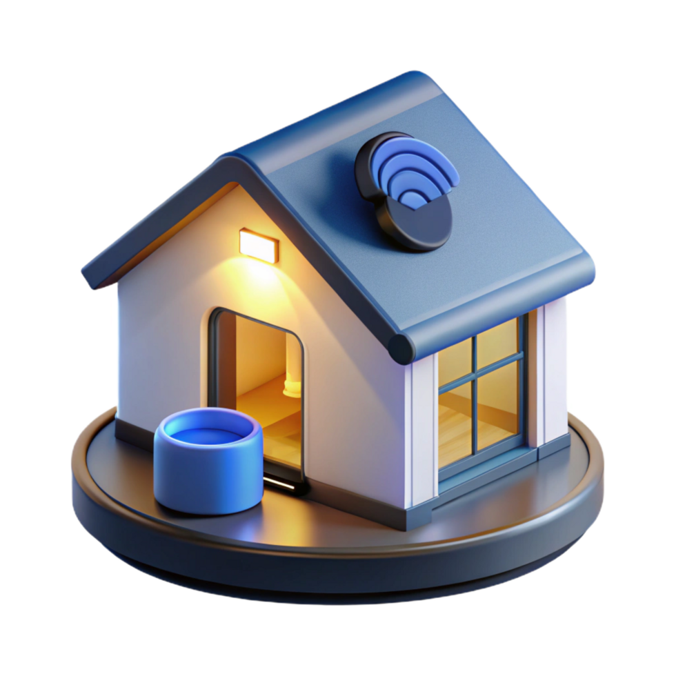 vibrant minimalist A Smart Home Controlled by Voice Commands exclusive png