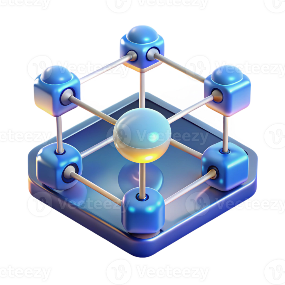 wonderful abstract A Network of Interconnected Devices 4K png
