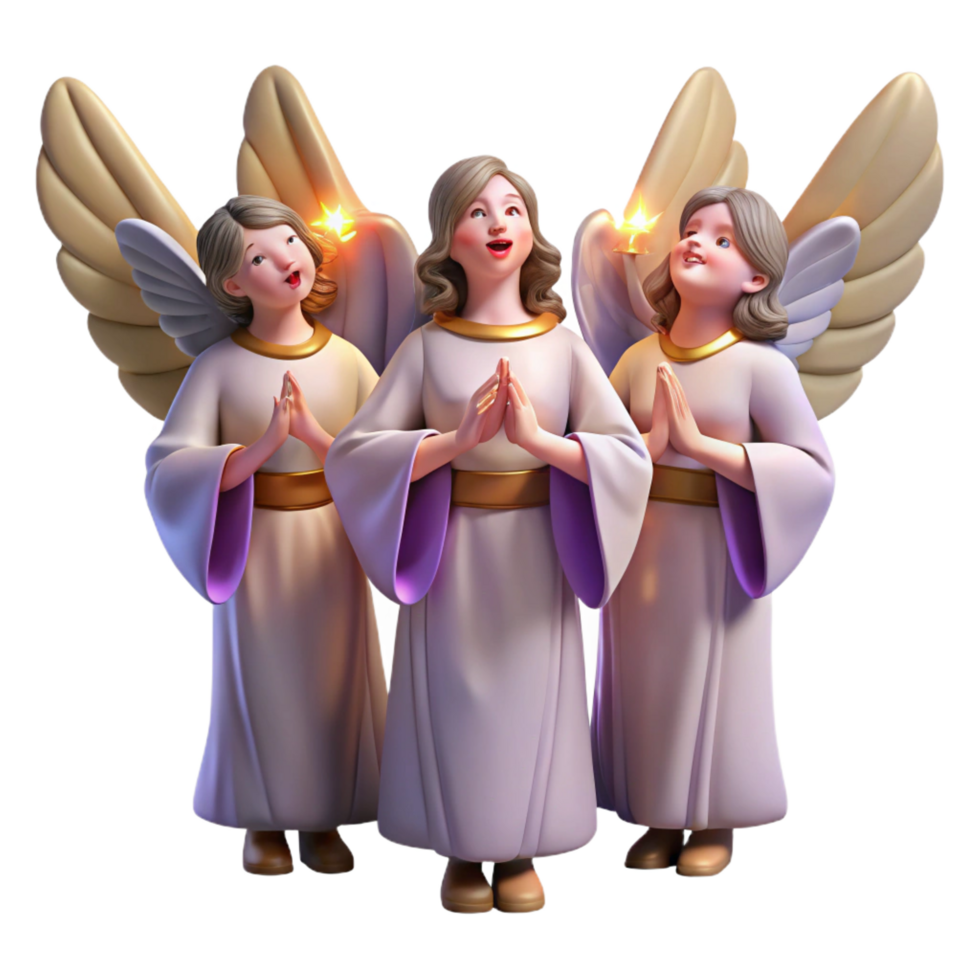 impressive creative A Group of Celestial Beings with Glowing genuine png