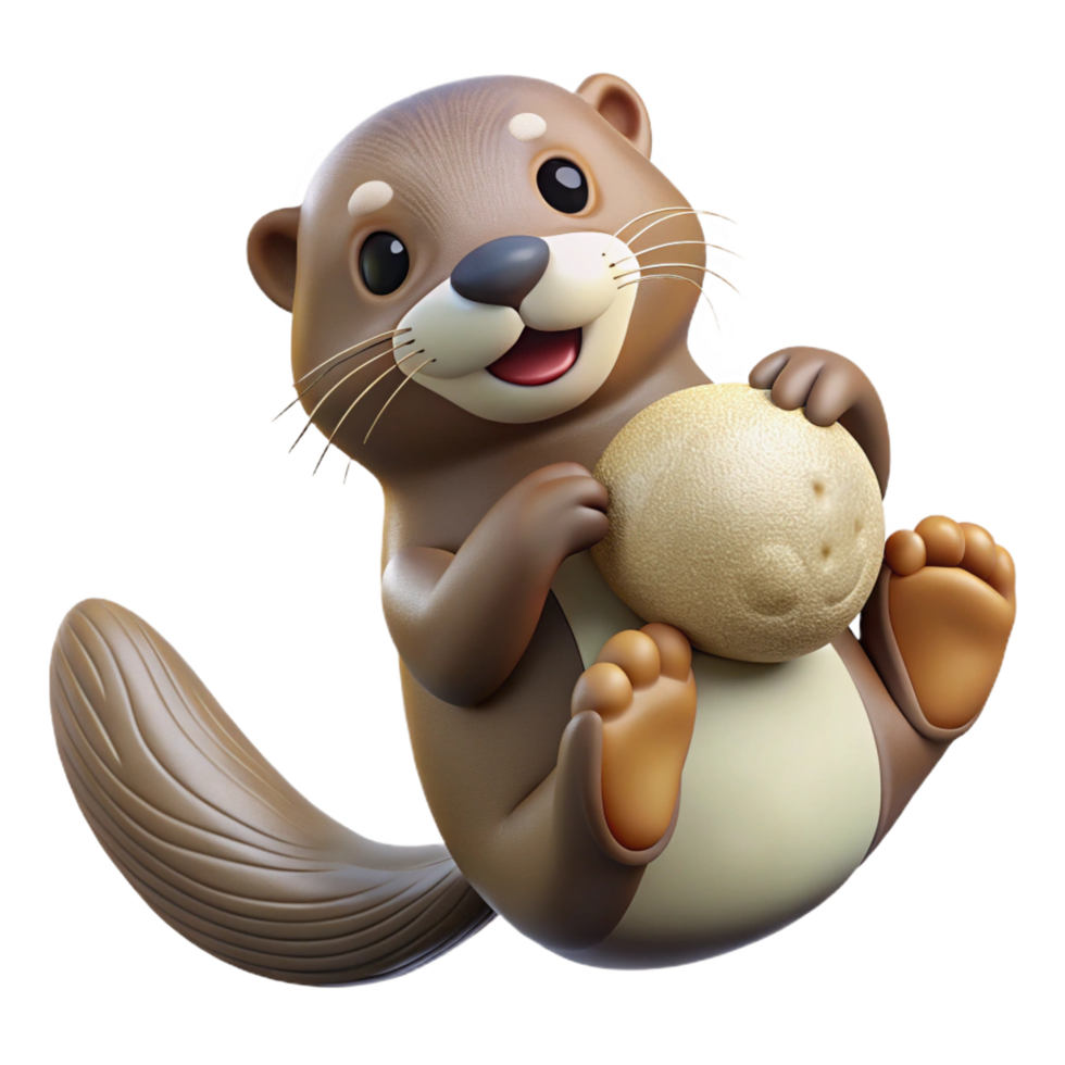 stunning abstract A Playful Sea Otter Floating on Its Back exclusive png