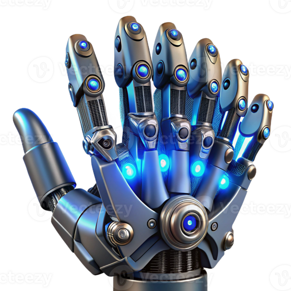 dramatic creative A Close Up of a Steampunk Robotic Hand high resolution png