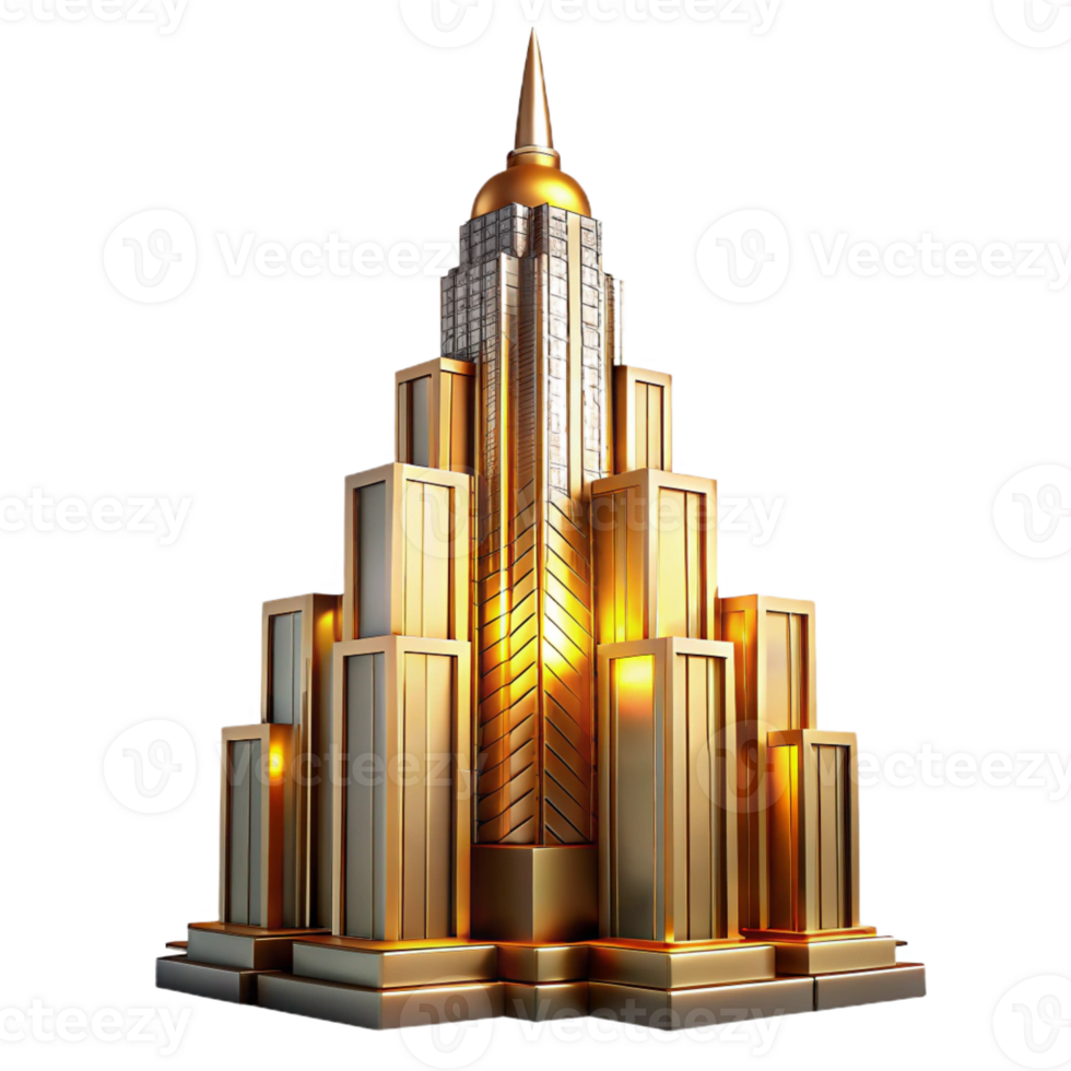 magnificent traditional A Towering Art Deco Skyscraper with original png