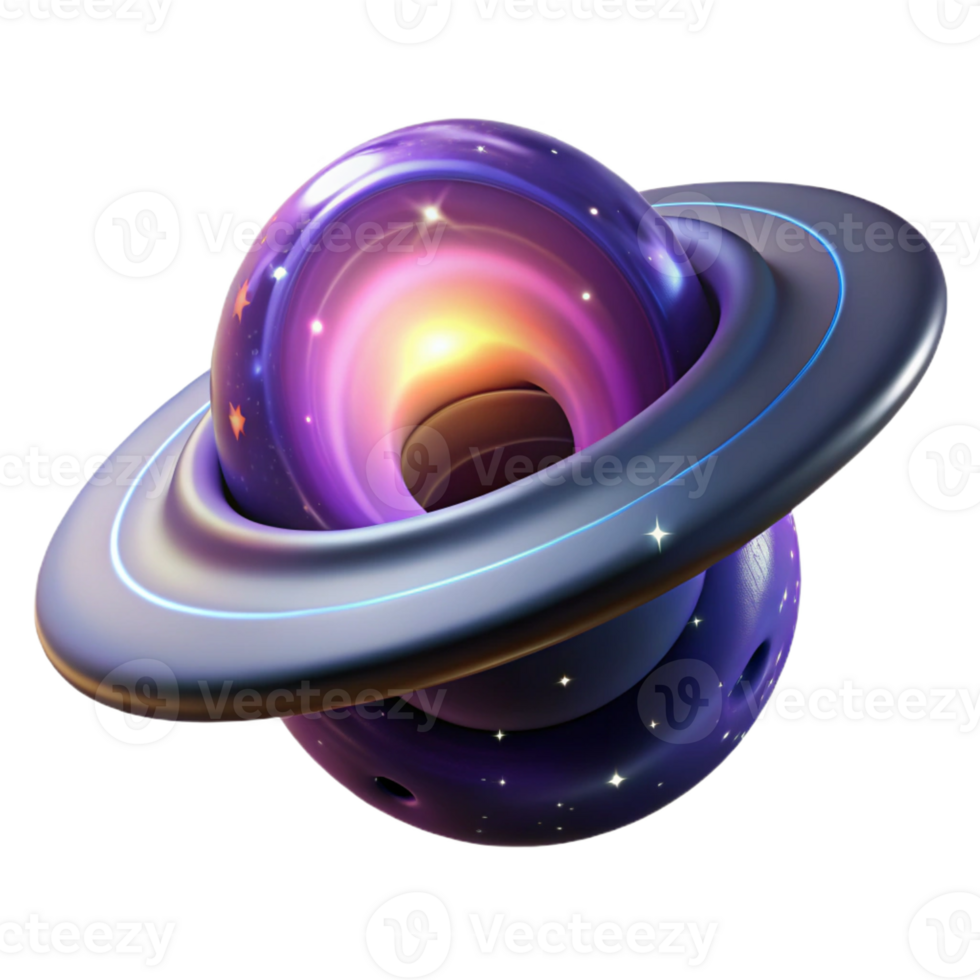 beautiful classic A Spaceship Entering a Black Hole 4K png